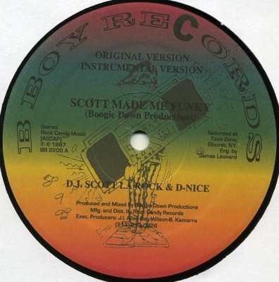DJ Scott La Rock & D-Nice ‎– Scott Made Me Funky / D-Nice Rocks The House (VLS) (1987) (FLAC + 320 kbps)