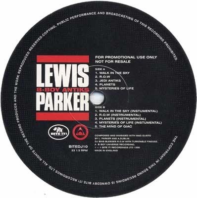 Lewis Parker – B-Boy Antiks EP (Vinyl) (1996) (FLAC + 320 kbps)