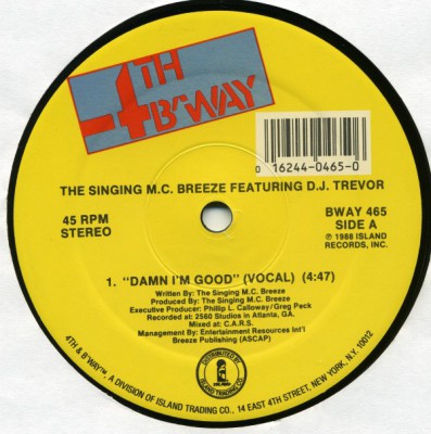 The Singing M.C. Breeze – Damn I’m Good (VLS) (1988) (320 kbps)