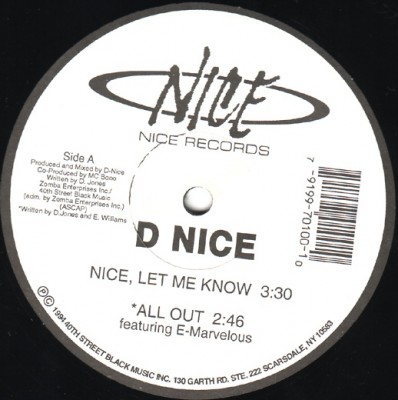 D-Nice – Nice, Let Me Know / All Out (VLS) (1994) (320 kbps)