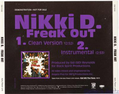 Nikki D – Freak Out (Promo CDS) (1993) (320 kbps)