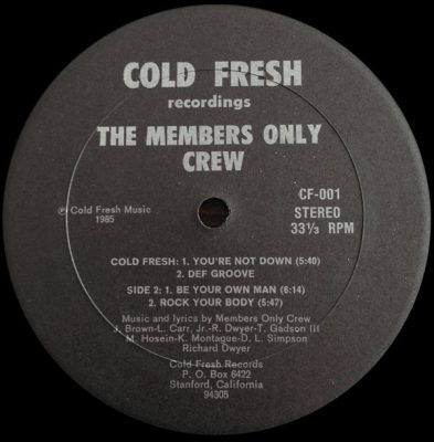 The Members Only Crew – You’re Not Down (VLS) (1985) (FLAC + 320 kbps)