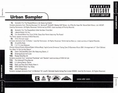 VA – Urban Sampler (CD) (2000) (FLAC + 320 kbps)