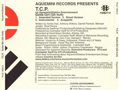 T.C.P. – Gotta Girl (Uh Huh) (Promo CDS) (2001) (FLAC + 320 kbps)