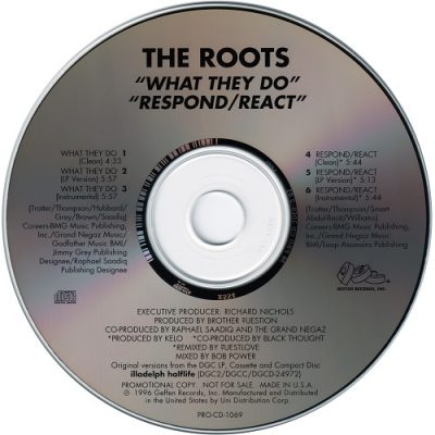 The Roots – What They Do / Respond-React (Promo CDS) (1996) (FLAC + 320 kbps)