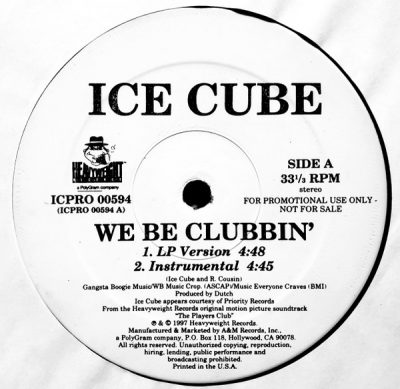 Ice Cube – We Be Clubbin’ (Promo VLS) (1997) (FLAC + 320 kbps)
