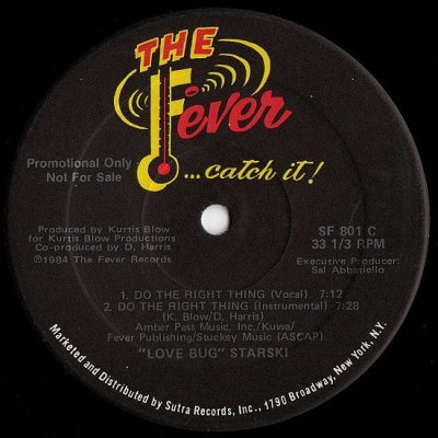 Lovebug Starski – Do The Right Thing (Promo VLS) (1984) (FLAC + 320 kbps)