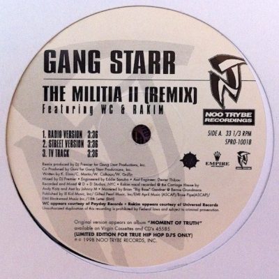 Gang Starr – The Militia II (VLS) (1998) (320 kbps)
