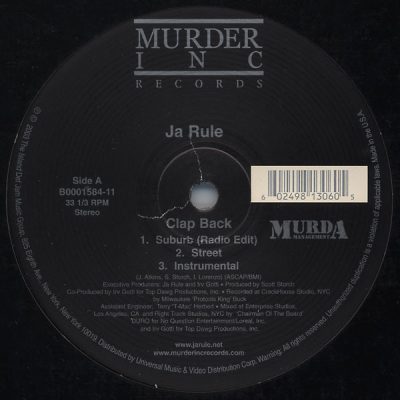 Ja Rule – Clap Back / The Crown (VLS) (2003) (FLAC + 320 kbps)