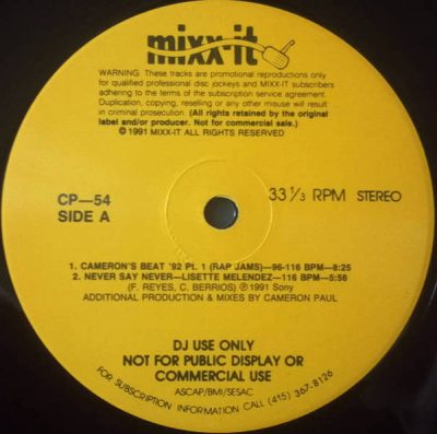 VA – Mixx-It 54 (Vinyl) (1992) (FLAC + 320 kbps)
