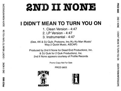 2nd II None – I Didn’t Mean To Turn You On (Promo CDS) (1994) (FLAC + 320 kbps)