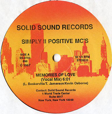 Simply II Positive MC's – Memories Of Love (VLS) (1987) (VBR)