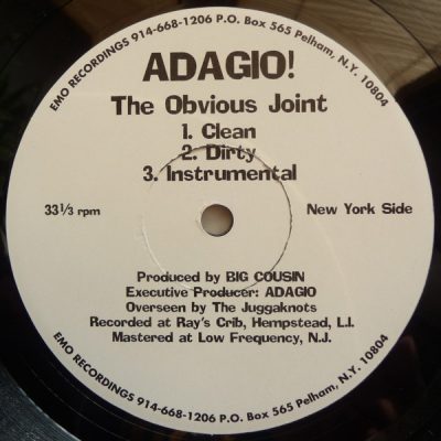 Adagio! – The Obvious Joint / Ass & Benefits (VLS) (1996) (FLAC + 320 kbps)