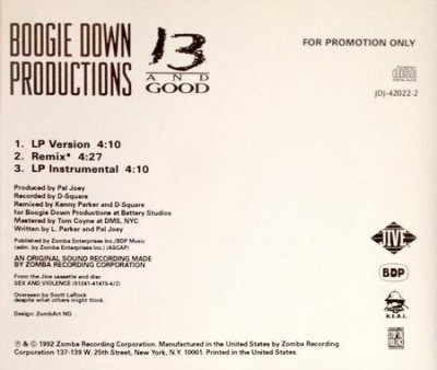 Boogie Down Productions – 13 And Good (Promo CDS) (1992) (FLAC + 320 kbps)