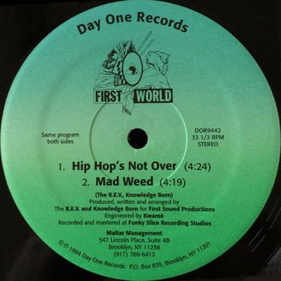 First World ‎– Hip Hop’s Not Over (VLS) (1994) (FLAC + 320 kbps)
