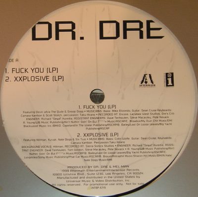 Dr. Dre – Fuck You / Xxplosive (VLS) (1999) (320 kbps)