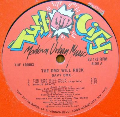 Davy DMX – The DMX Will Rock (VLS) (1985) (VBR)