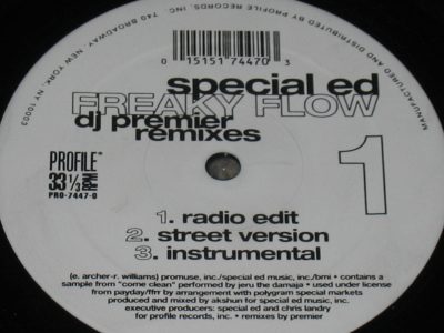 Special Ed – Freaky Flow (DJ Premier Remixes) (1996) (VLS) (VBR)