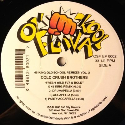 Cold Crush Brothers – 45 King Old School Remixes Vol. 2 (WEB) (1996) (320 kbps)