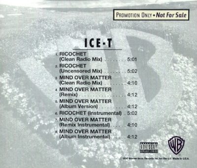 Ice-T – Ricochet / Mind Over Matter (Promo CDS) (1991) (VBR)