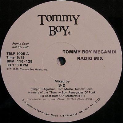 3-D – Tommy Boy Megamix (1985) (VLS) (FLAC + 320 kbps)