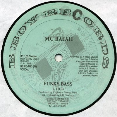 MC Rajah – Funky Bass (VLS) (1988) (FLAC + 320 kbps)