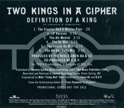Two Kings In A Cipher – Definition Of A King (CDS Promo) (1991) (320 kbps)