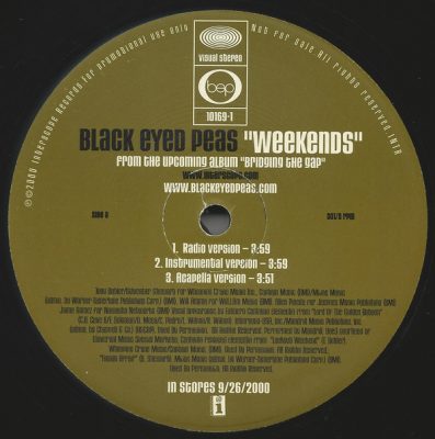 Black Eyed Peas – Weekends / Get Original (VLS) (2000) (320 kbps)