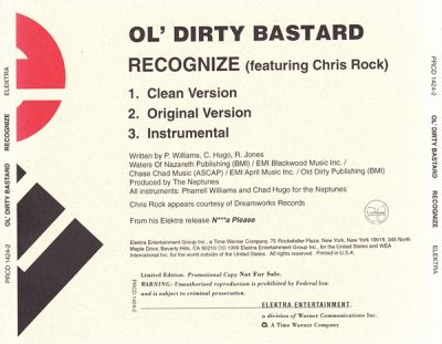 Ol’ Dirty Bastard – Recognize (Promo CDS) (1999) (FLAC + 320 kbps)