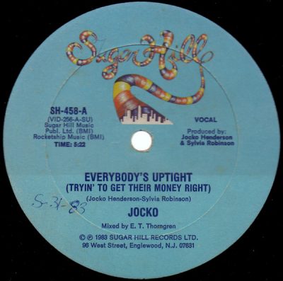 Jocko ‎– Everybody’s Uptight (Tryin’ To Get Their Money Right) (VLS) (1983) (FLAC + 320 kbps)