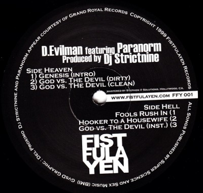 D.Evilman – God Vs. The Devil EP (Vinyl) (1999) (FLAC + 320 kbps)