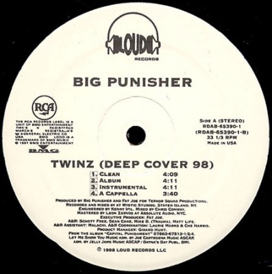 Big Punisher – You Came Up / Twinz (Deep Cover 98) (Promo VLS) (1998) (FLAC + 320 kbps)