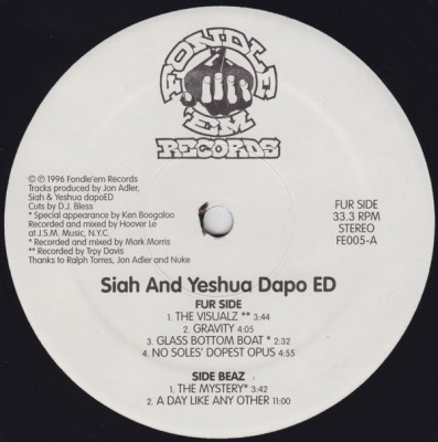 Siah & Yeshua daPoED – The Visualz EP (Vinyl) (1996) (FLAC + 320 kbps)