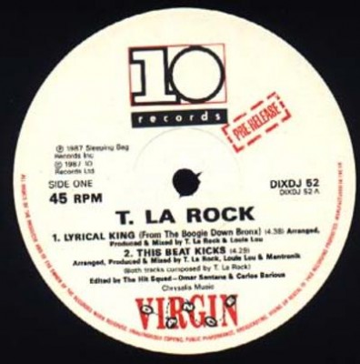 T La Rock – Lyrical King (From The Boogie Down Bronx) (Vinyl Pre-Release) (1987) (320 kbps)