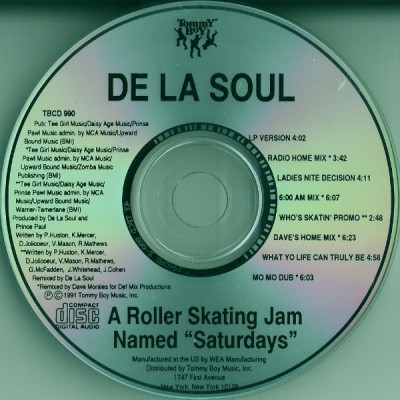 De La Soul – A Roller Skating Jam Named ‘Saturdays’ (Promo CDS) (1991) (FLAC + 320 kbps)