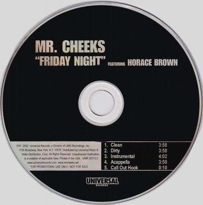 Mr. Cheeks – Friday Night (Promo CDS) (2002) (320 kbps)