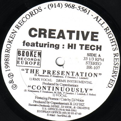 Creative – The Presentation / Continously (VLS) (1998) (FLAC + 320 kbps)