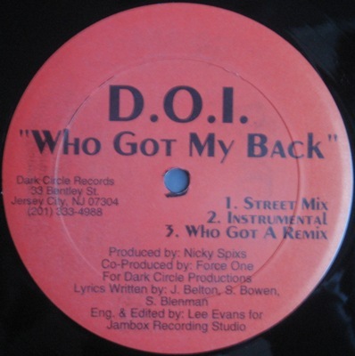 D.O.I. – Who Got My Back / Worst Thing In Da World (Sucka Mc’s) (VLS) (1996) (FLAC + 320 kbps)