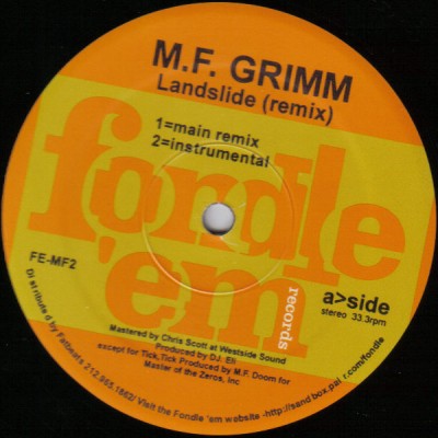 M.F. Grimm – Landslide (Remix) / Tick, Tick (VLS) (1999) (FLAC + 320 kbps)