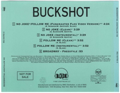 Buckshot – No Joke / Follow Me (Promo CDS) (1997) (320 kbps)
