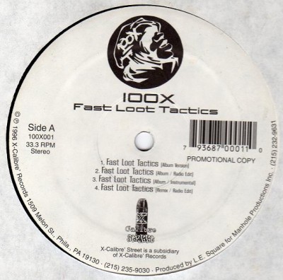 100X – Fast Loot Tactics EP (Vinyl) (1996) (FLAC + 320 kbps)