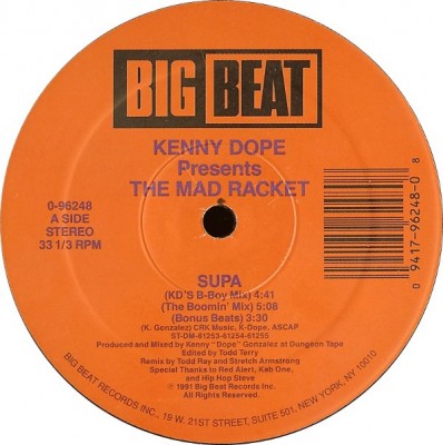 Kenny Dope Presents: The Mad Racket – Supa (VLS) (1991) (FLAC + 320 kbps)