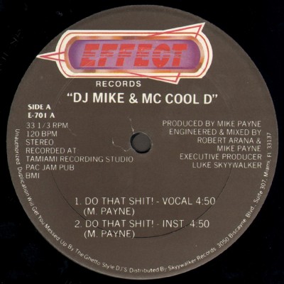 DJ Mike & MC Cool D ‎– Do That Shit! / Ganster Rock (1988) (12”) (FLAC + 320 kbps)