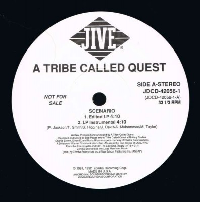 A Tribe Called Quest – Scenario (Promo VLS) (1992) (320 kbps)