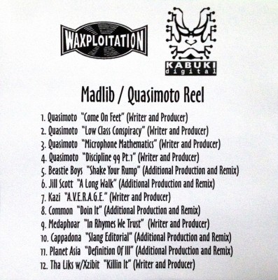 Madlib – Madlib / Quasimoto Reel (CD) (2002) (FLAC + 320 kbps)