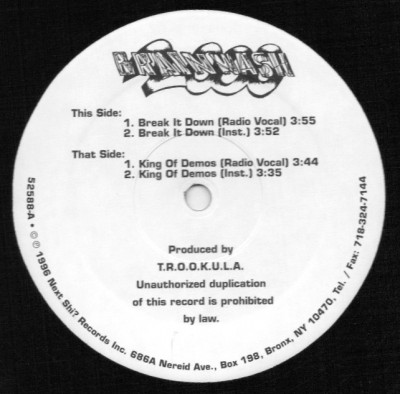 Brainwash 2000 ‎– Break It Down / King Of Demos (VLS) (1996) (FLAC + 320 kbps)
