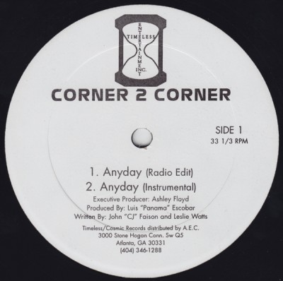 Corner 2 Corner – Anyday / Corners 2 Corporations (VLS) (1996) (FLAC + 320 kbps)