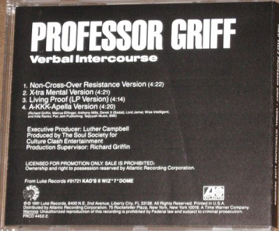 Professor Griff ‎– Verbal Intercourse (CDS) (1991) (FLAC + 320 kbps)