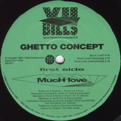 Ghetto Concept – Much Love / U.L. (VLS) (1996) (FLAC + 320 kbps)