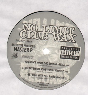 VA – No Limit Records Club Wax (Promo 5xLP) (1998 + 320 kbps)